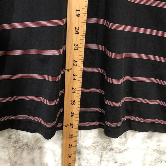 Tommy Armour Dri Logic Polo Shirt Short Sleeve Black Red Striped Mens Small - Picture 5 of 7